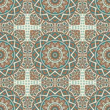Vector ethnic seamless pattern Stock Illustration