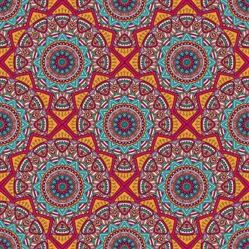 Vector ethnic seamless pattern Stock Illustration