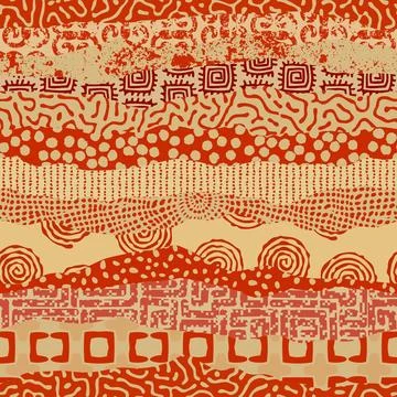 Vector ethnic tribal native pattern. Seamless art image. Stock Illustration