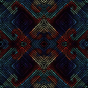 Vector ethnic tribal pattern. Seamless art image. Stock Illustration