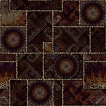 Vector ethnic tribal pattern. Seamless art image. Stock Illustration