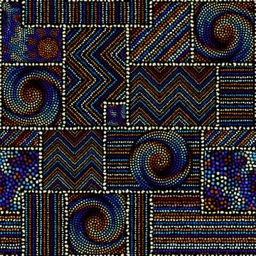 Vector ethnic tribal pattern. Seamless art image. Stock Illustration