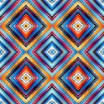 Vector ethnic tribal pattern. Seamless art image. Stock Illustration