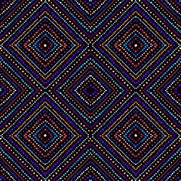 Vector ethnic tribal pattern. Seamless art image. Stock Illustration