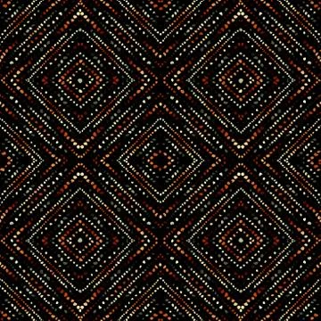 Vector ethnic tribal pattern. Seamless art image. Stock Illustration