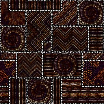 Vector ethnic tribal pattern. Seamless art image. Stock Illustration