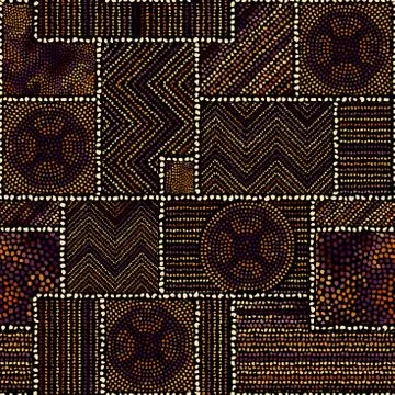 Vector ethnic tribal pattern. Seamless art image. Stock Illustration