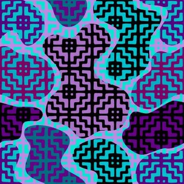 Vector ethnic tribal pattern. Seamless art image. Stock Illustration