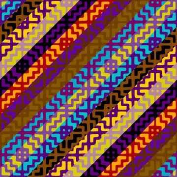 Vector ethnic tribal pattern. Seamless art image. Stock Illustration