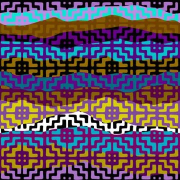 Vector ethnic tribal pattern. Seamless art image. Stock Illustration