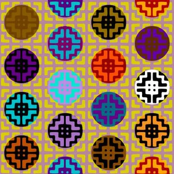 Vector ethnic tribal pattern. Seamless art image. Stock Illustration