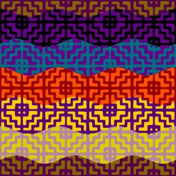Vector ethnic tribal pattern. Seamless art image. Stock Illustration