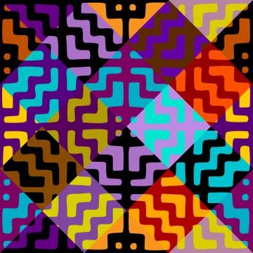 Vector ethnic tribal pattern. Seamless art image. Stock Illustration