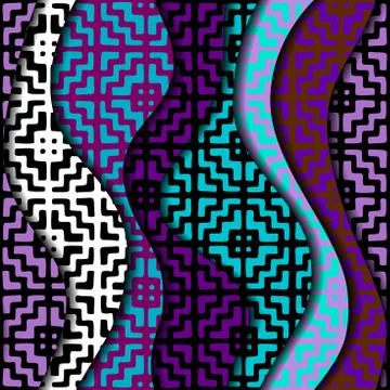 Vector ethnic tribal pattern. Seamless art image. Stock Illustration