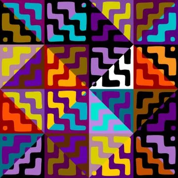 Vector ethnic tribal pattern. Seamless art image. Stock Illustration