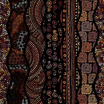 Vector ethnic tribal pattern. Seamless art image. Stock Illustration