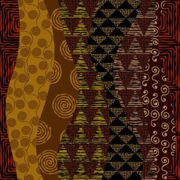 Vector ethnic tribal pattern. Seamless art image. Stock Illustration
