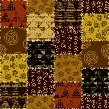 Vector ethnic tribal pattern. Seamless art image. 스톡 일러스트