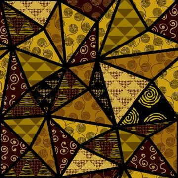 Vector ethnic tribal pattern. Seamless art image. Stock Illustration
