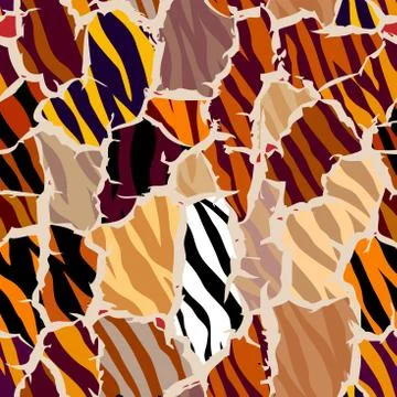 Vector ethnic tribal pattern. Seamless art image. Stock Illustration