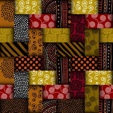 Vector ethnic tribal pattern. Seamless art image. Stock Illustration