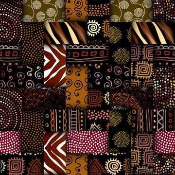 Vector ethnic tribal pattern. Seamless art image. Stock Illustration