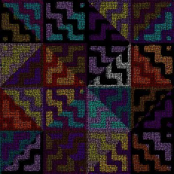 Vector ethnic tribal pattern. Seamless art image. Stock Illustration