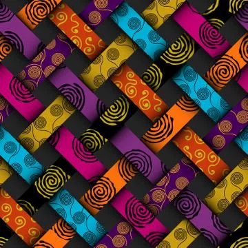 Vector ethnic tribal pattern. Seamless art image. Stock Illustration