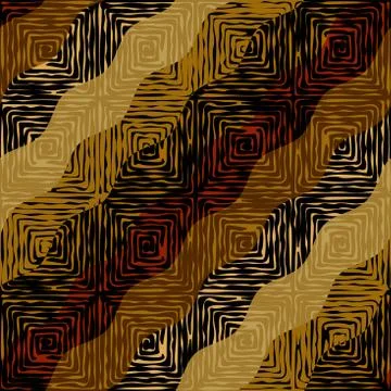 Vector ethnic tribal pattern. Seamless art image. Stock Illustration