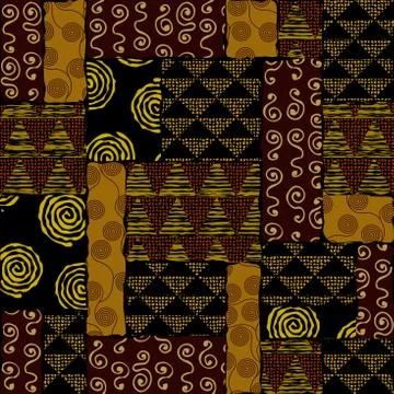 Vector ethnic tribal pattern. Seamless art image. Stock Illustration