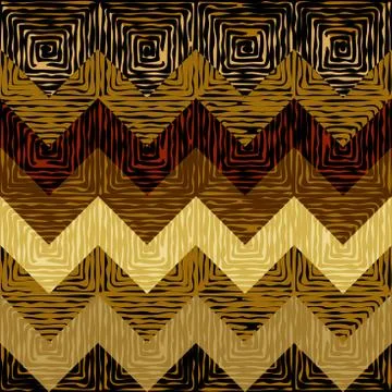 Vector ethnic tribal pattern. Seamless art image. Stock Illustration