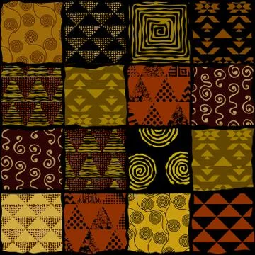 Vector ethnic tribal pattern. Seamless art image. Stock Illustration