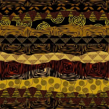 Vector ethnic tribal pattern. Seamless art image. Stock Illustration