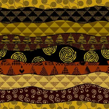 Vector ethnic tribal pattern. Seamless art image. Stock Illustration