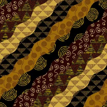 Vector ethnic tribal pattern. Seamless art image. Stock Illustration