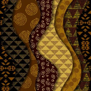 Vector ethnic tribal pattern. Seamless art image. Stock Illustration