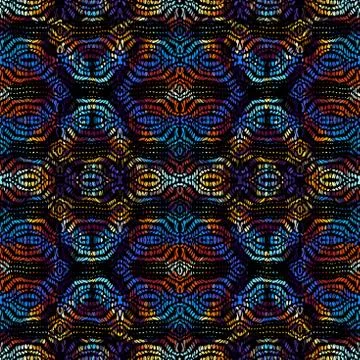 Vector ethnic tribal pattern. Seamless art image. Stock Illustration