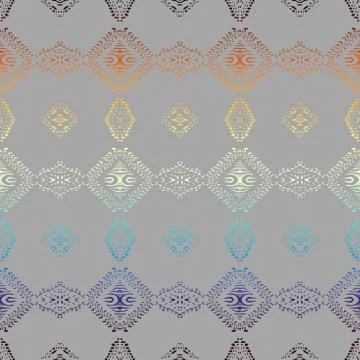 Vector ethnic tribal pattern. Seamless art image. Stock Illustration