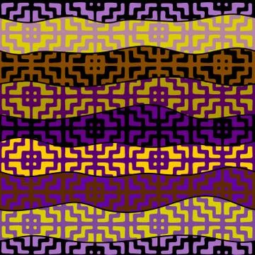Vector ethnic tribal pattern. Seamless art image. Stock Illustration