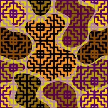 Vector ethnic tribal pattern. Seamless art image. Stock Illustration