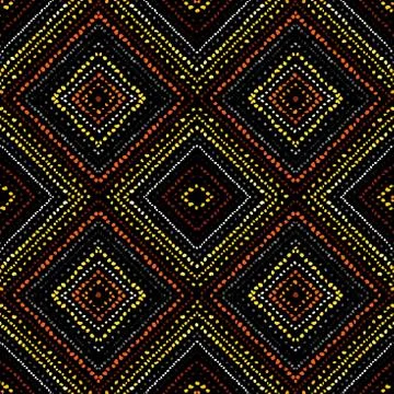 Vector ethnic tribal pattern. Seamless art image. Stock Illustration