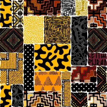 Vector ethnic tribal pattern. Seamless art image. Stockillustratie