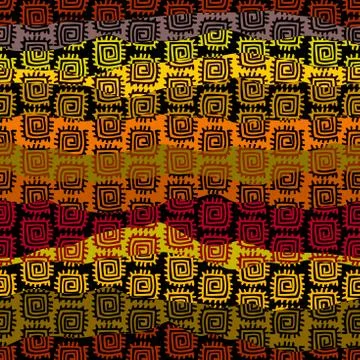 Vector ethnic tribal pattern. Seamless art image. Stock Illustration