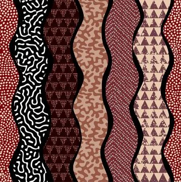 Vector ethnic tribal pattern. Seamless art image. Stock Illustration