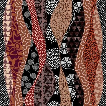 Vector ethnic tribal pattern. Seamless art image. イラスト素材