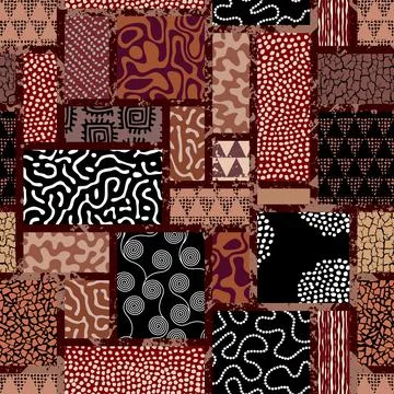 Vector ethnic tribal pattern. Seamless art image. Stock Illustration