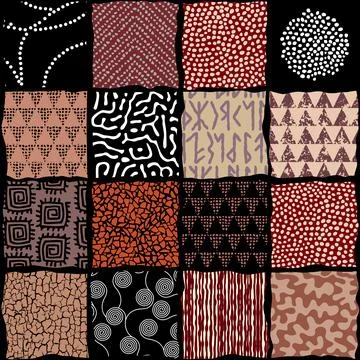Vector ethnic tribal pattern. Seamless art image. Stock Illustration
