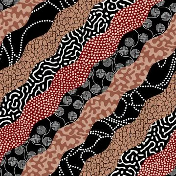 Vector ethnic tribal pattern. Seamless art image. Stock Illustration