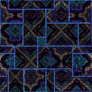 Vector ethnic tribal pattern. Seamless art image. Stock Illustration