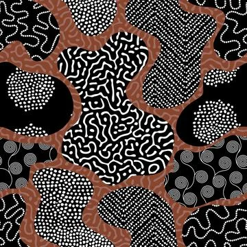 Vector ethnic tribal pattern. Seamless art image. Stock Illustration